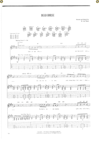 Guns N Roses Dead Horse score for Guitar