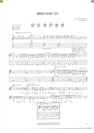 Guns N Roses  score for Guitar