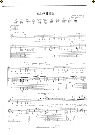 Guns N Roses  score for Guitar