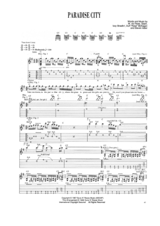 Guns N Roses  score for Guitar