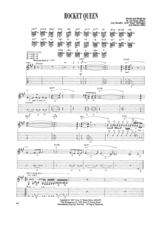 Guns N Roses  score for Guitar