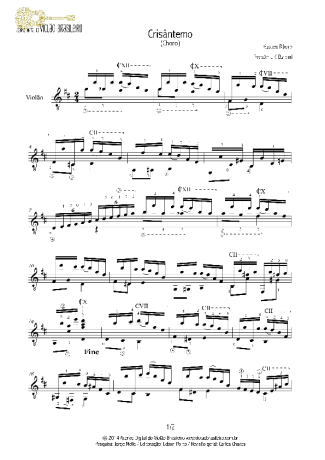 Gustavo Ribeiro Crisantemo score for Acoustic Guitar