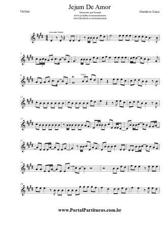 Gusttavo Lima  score for Violin