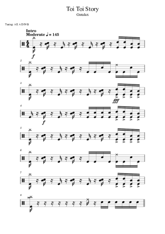 Gutalax Toi Toi Story score for Drums
