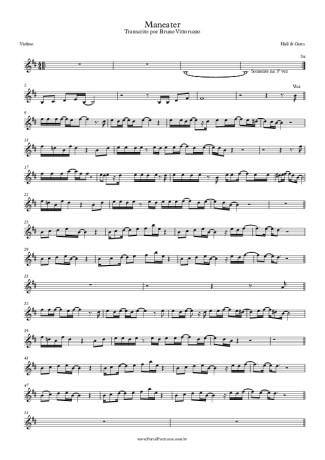 Hall & Oates  score for Violin