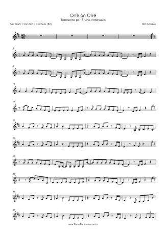 Hall & Oates  score for Clarinet (Bb)
