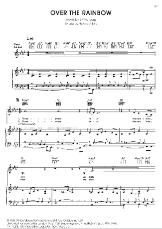 Harold Arlen  score for Piano