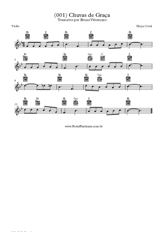 Harpa Cristã (001) Chuvas De Graça score for Acoustic Guitar