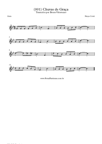 Harpa Cristã (001) Chuvas De Graça score for Harmonica