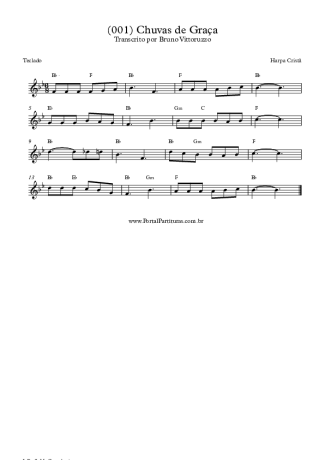 Harpa Cristã (001) Chuvas De Graça score for Keyboard
