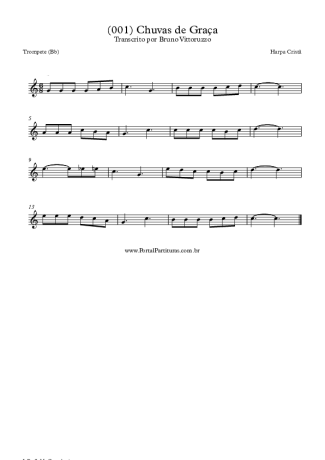 Harpa Cristã (001) Chuvas De Graça score for Trumpet