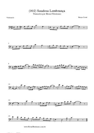 Harpa Cristã (002) Saudosa Lembrança score for Cello