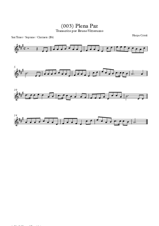 Harpa Cristã  score for Tenor Saxophone Soprano (Bb)