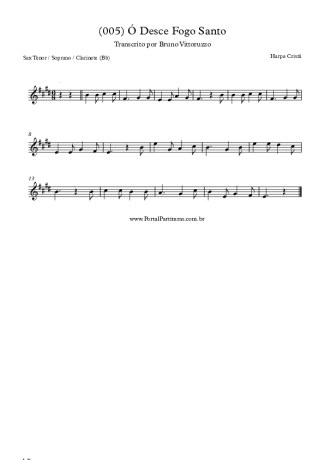 Harpa Cristã  score for Tenor Saxophone Soprano (Bb)