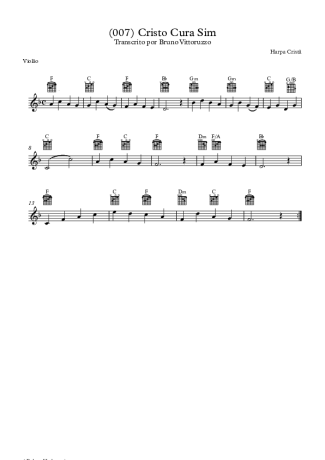 Harpa Cristã (007) Cristo Cura Sim score for Acoustic Guitar