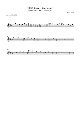 Harpa Cristã (007) Cristo Cura Sim score for Alto Saxophone