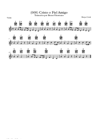 Harpa Cristã (008) Cristo O Fiel Amigo score for Acoustic Guitar