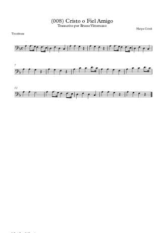 Harpa Cristã (008) Cristo O Fiel Amigo score for Trombone