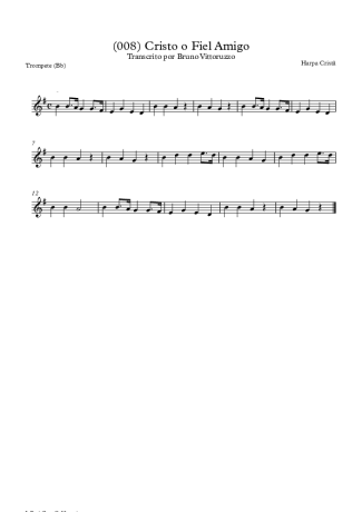 Harpa Cristã (008) Cristo O Fiel Amigo score for Trumpet