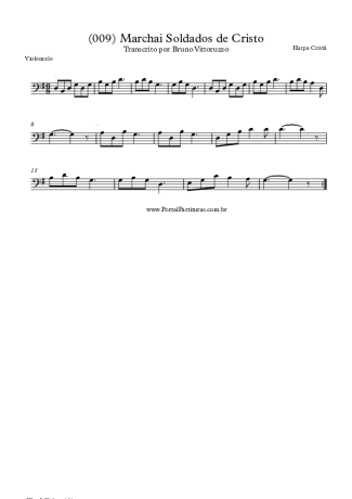 Harpa Cristã (009) Marchai Soldados De Cristo score for Cello