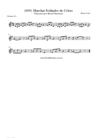 Harpa Cristã (009) Marchai Soldados De Cristo score for Clarinet (C)