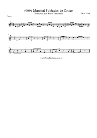Harpa Cristã (009) Marchai Soldados De Cristo score for Flute
