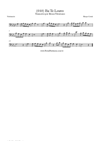 Harpa Cristã (010) Eu Te Louvo score for Cello
