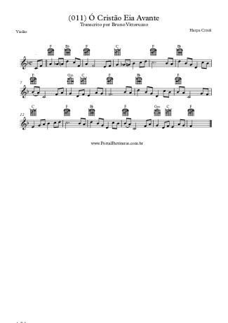 Harpa Cristã (011) Ó Cristão Eia Avante score for Acoustic Guitar