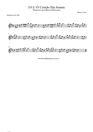 Harpa Cristã (011) Ó Cristão Eia Avante score for Alto Saxophone