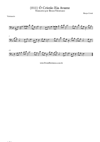 Harpa Cristã (011) Ó Cristão Eia Avante score for Cello