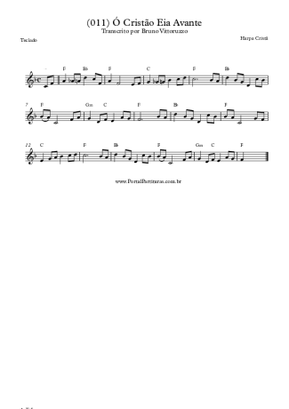 Harpa Cristã (011) Ó Cristão Eia Avante score for Keyboard