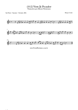 Harpa Cristã  score for Tenor Saxophone Soprano (Bb)