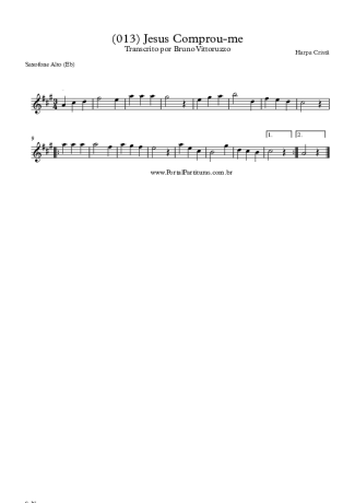 Harpa Cristã  score for Alto Saxophone