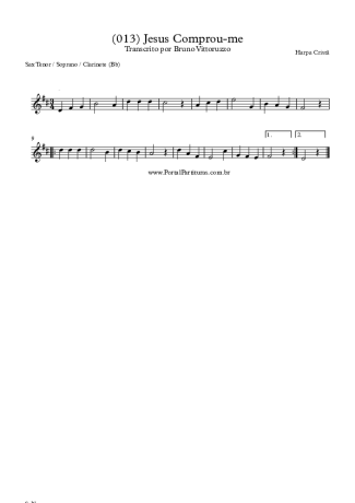 Harpa Cristã  score for Clarinet (Bb)