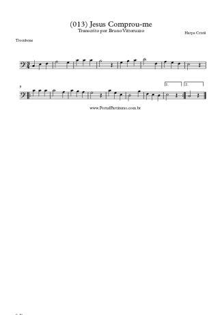 Harpa Cristã  score for Trombone