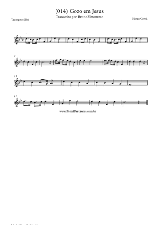 Harpa Cristã (014) Gozo Em Jesus score for Trumpet