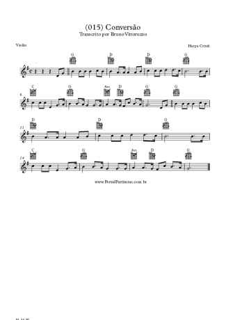 Harpa Cristã (015) Conversão score for Acoustic Guitar