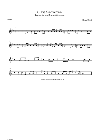 Harpa Cristã (015) Conversão score for Flute