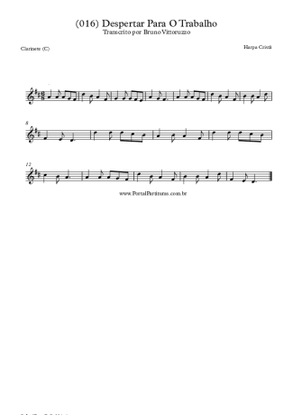 Harpa Cristã (016) Despertar Para O Trabalho score for Clarinet (C)