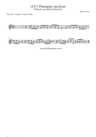 Harpa Cristã  score for Tenor Saxophone Soprano (Bb)