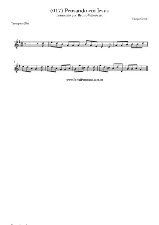 Harpa Cristã (017) Pensando Em Jesus score for Trumpet