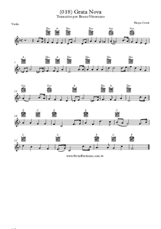 Harpa Cristã (018) Grata Nova score for Acoustic Guitar