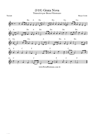Harpa Cristã (018) Grata Nova score for Keyboard
