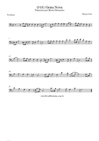 Harpa Cristã (018) Grata Nova score for Trombone