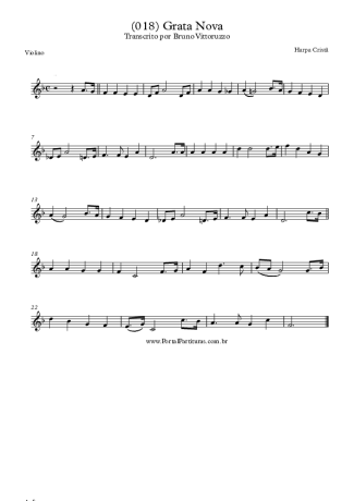 Harpa Cristã (018) Grata Nova score for Violin