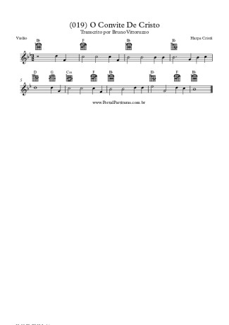 Harpa Cristã (019) O Convite De Cristo score for Acoustic Guitar