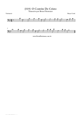 Harpa Cristã (019) O Convite De Cristo score for Cello
