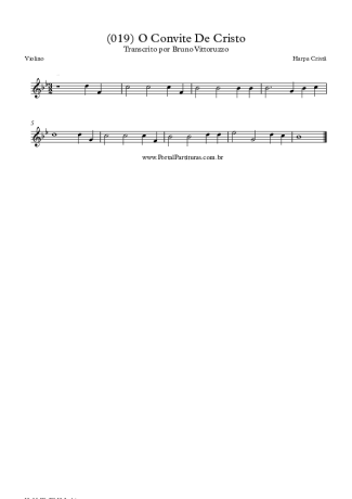 Harpa Cristã (019) O Convite De Cristo score for Violin