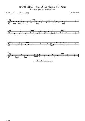 Harpa Cristã  score for Tenor Saxophone Soprano (Bb)