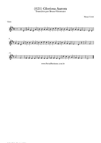 Harpa Cristã (021) Gloriosa Aurora score for Harmonica